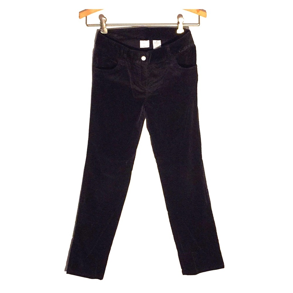Talbots Kids Velour Velvet Girl Black Pants